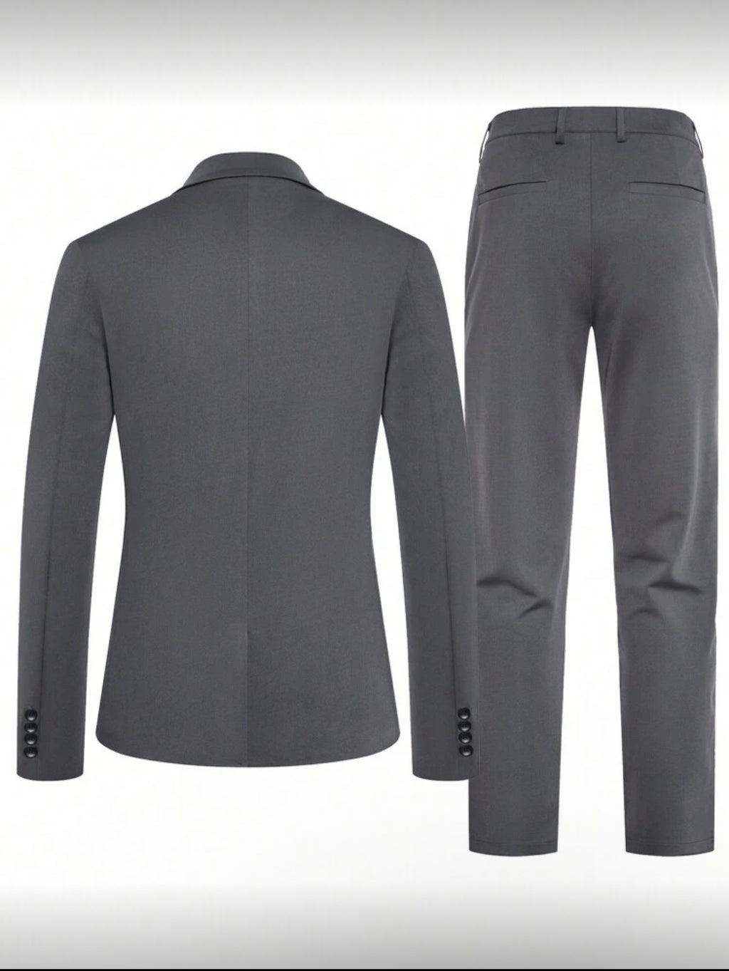 Modern Grey Slim-Fit Suit (Casual Chic)