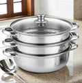 3-Tier Stainless Steel Multi-Purpose Steamer & Soup Pot