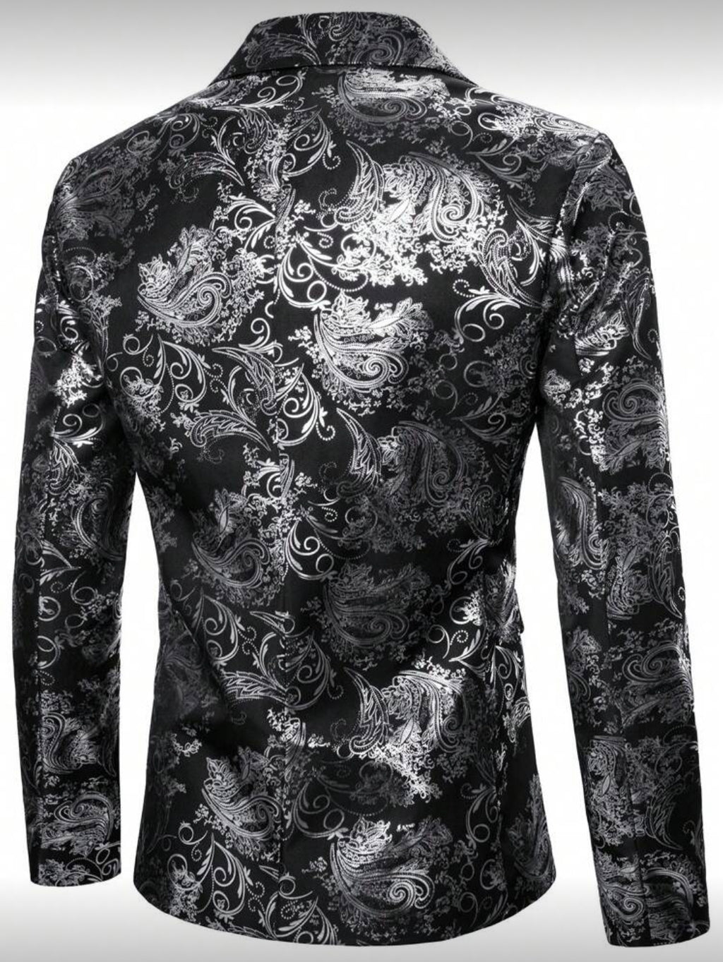 ELi’S Collection – Men’s Luxury Blue Floral Tuxedo Blazer