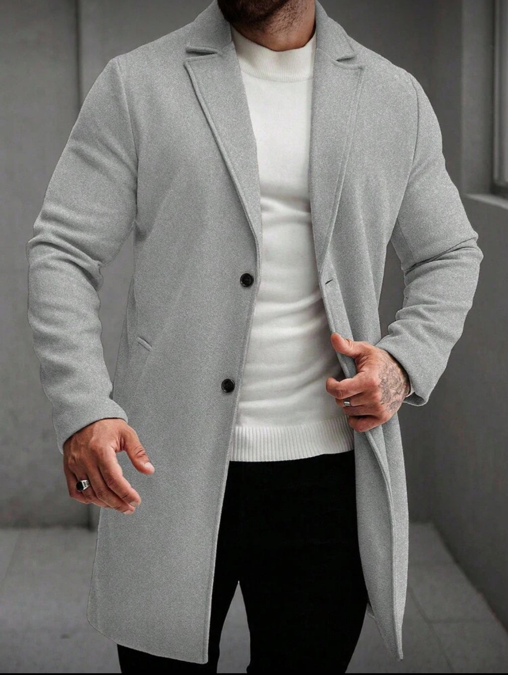 Men’s Premium Wool Blend Overcoat