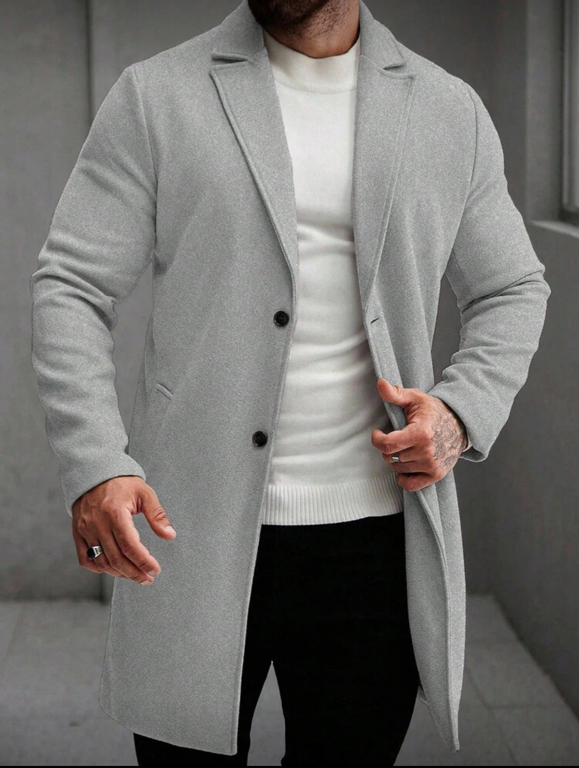 Men’s Premium Wool Blend Overcoat