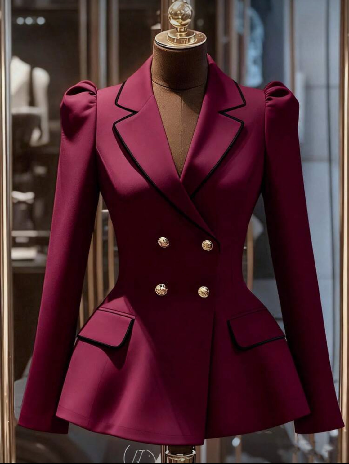 Elegant Double-Breasted Tailored Blazer