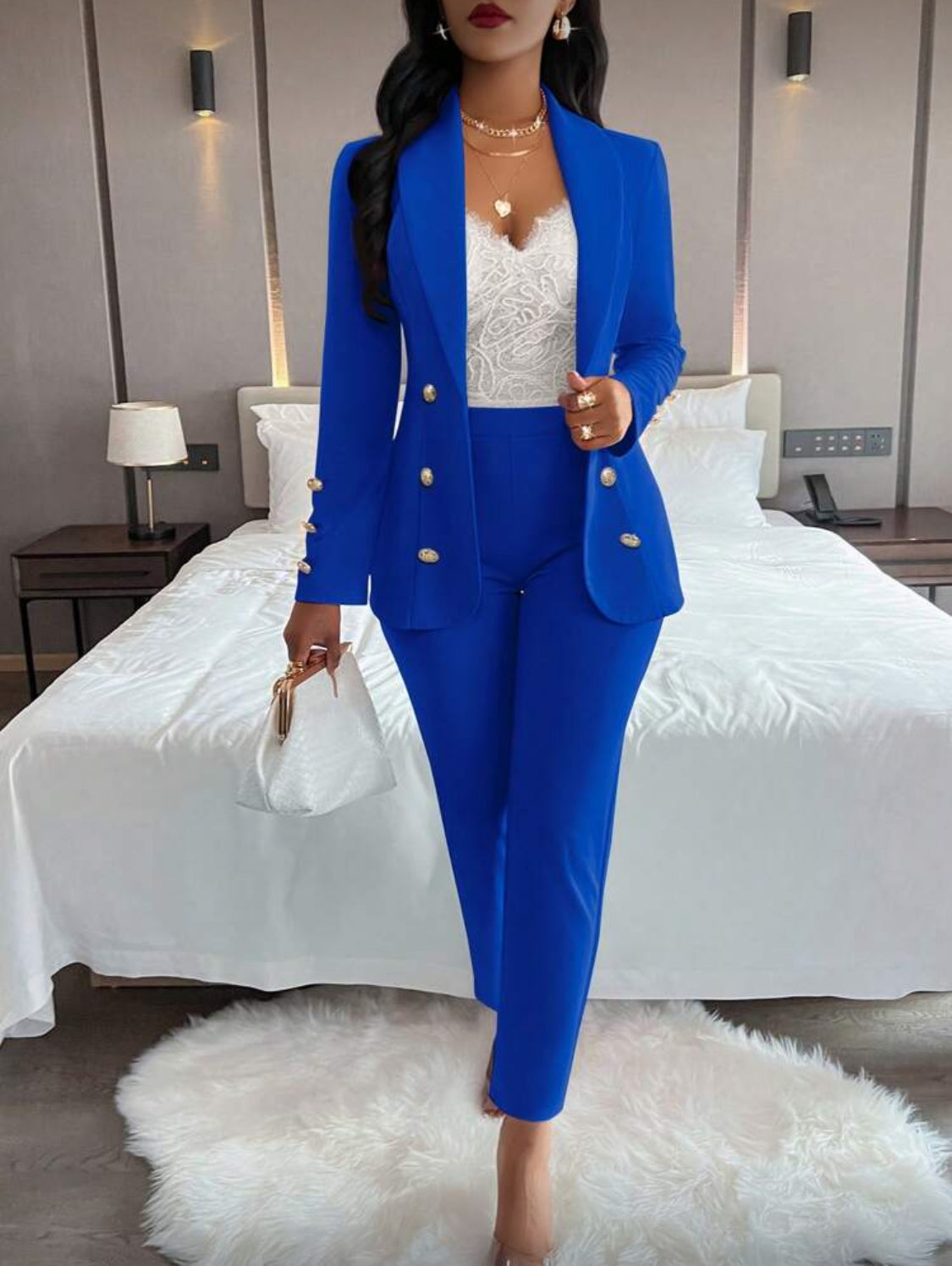 Elegant Women’s Tailored Blazer & Pants Set