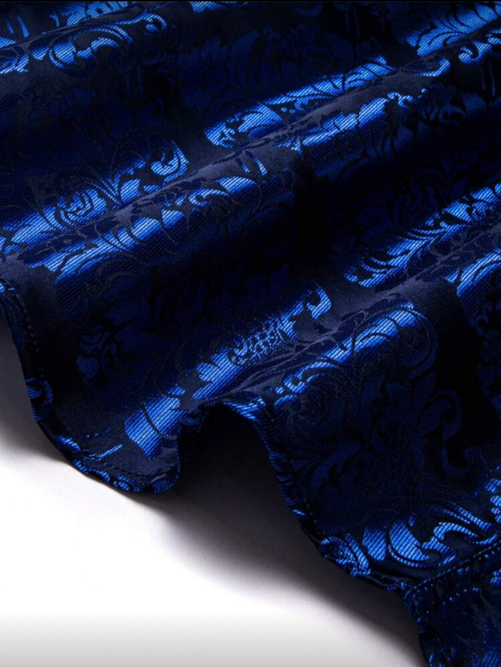 Men’s Royal Blue Baroque Long-Sleeve Dress Shirt