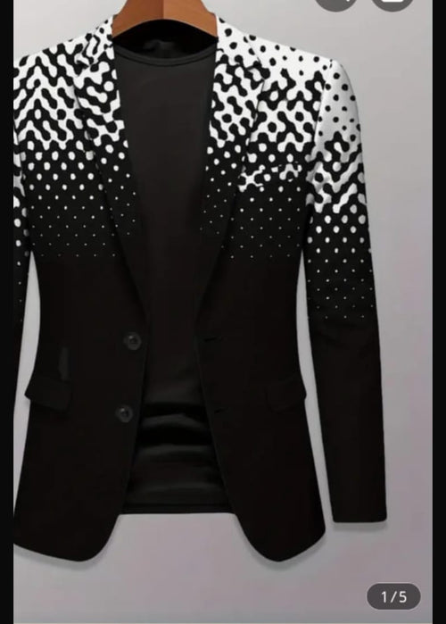 Black & Gold Wave Luxury Suit Set