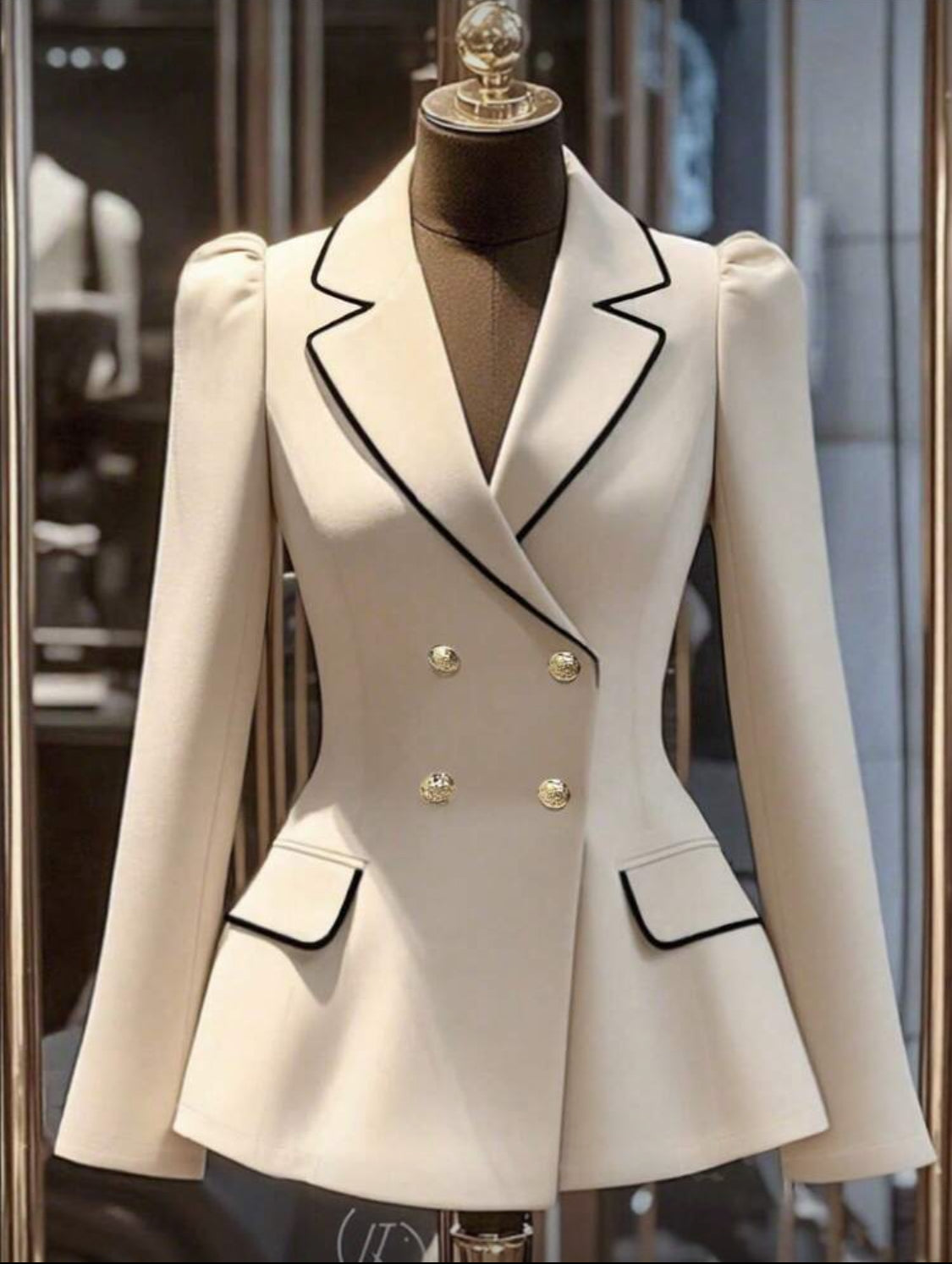 Elegant Double-Breasted Tailored Blazer