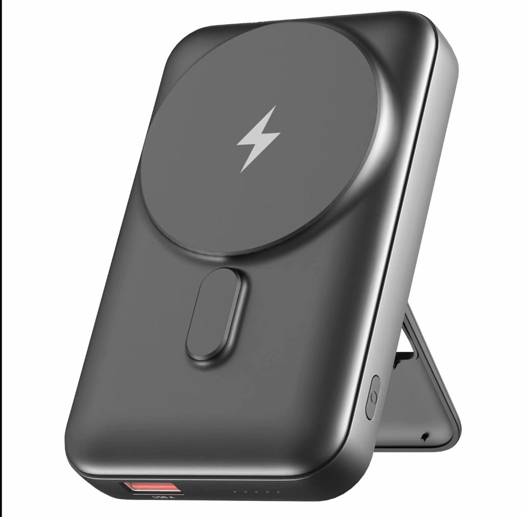 Magnetic Wireless Power Bank with Foldable Stand – Fast Charging Portable Battery Pack