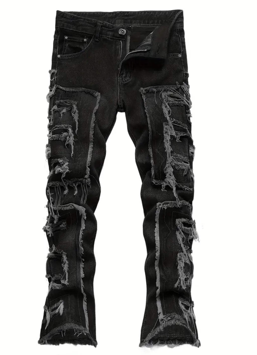 Black Distressed Skinny Jeans