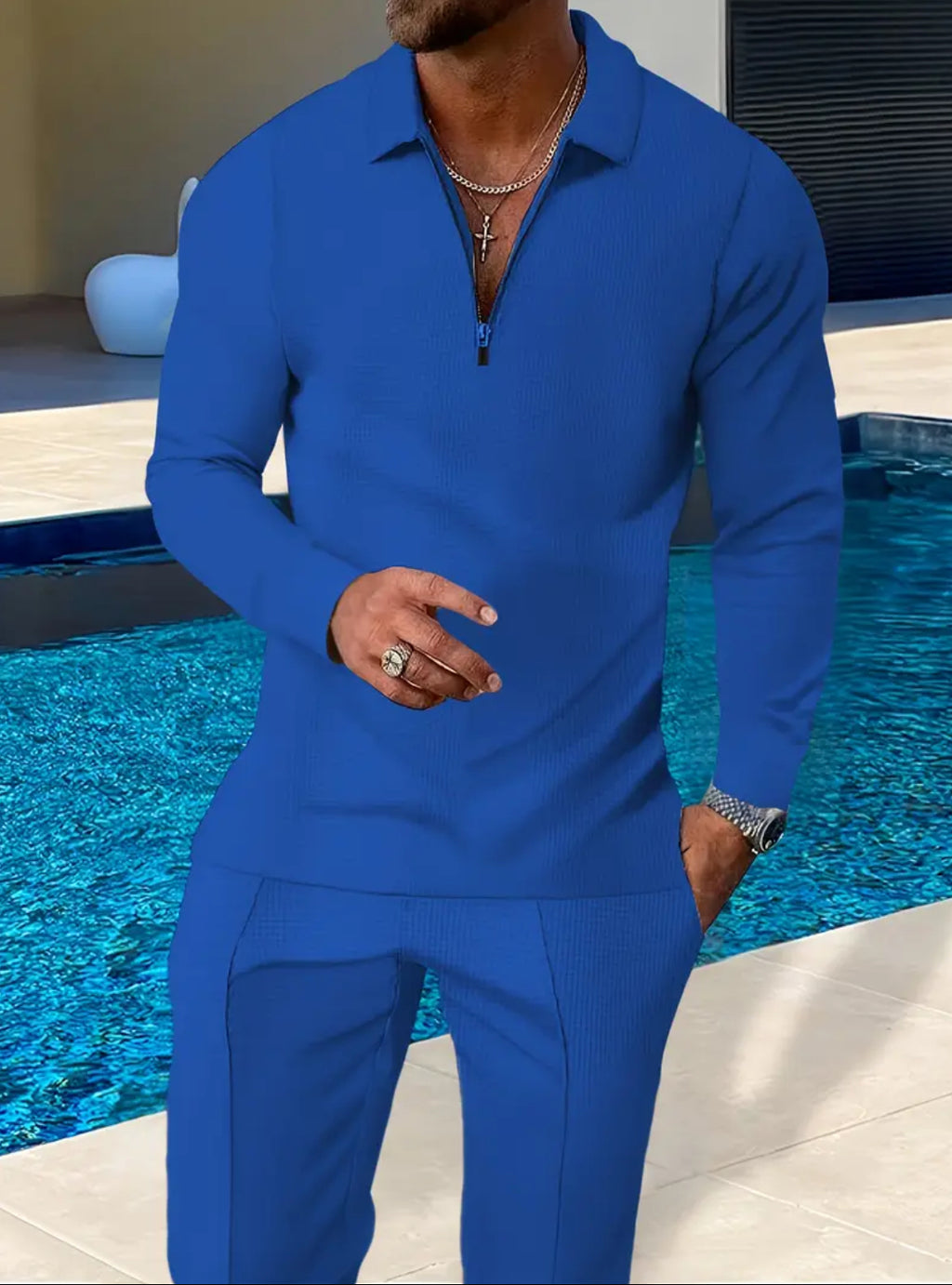 Men’s Premium 2-Piece Quarter-Zip Casual Set