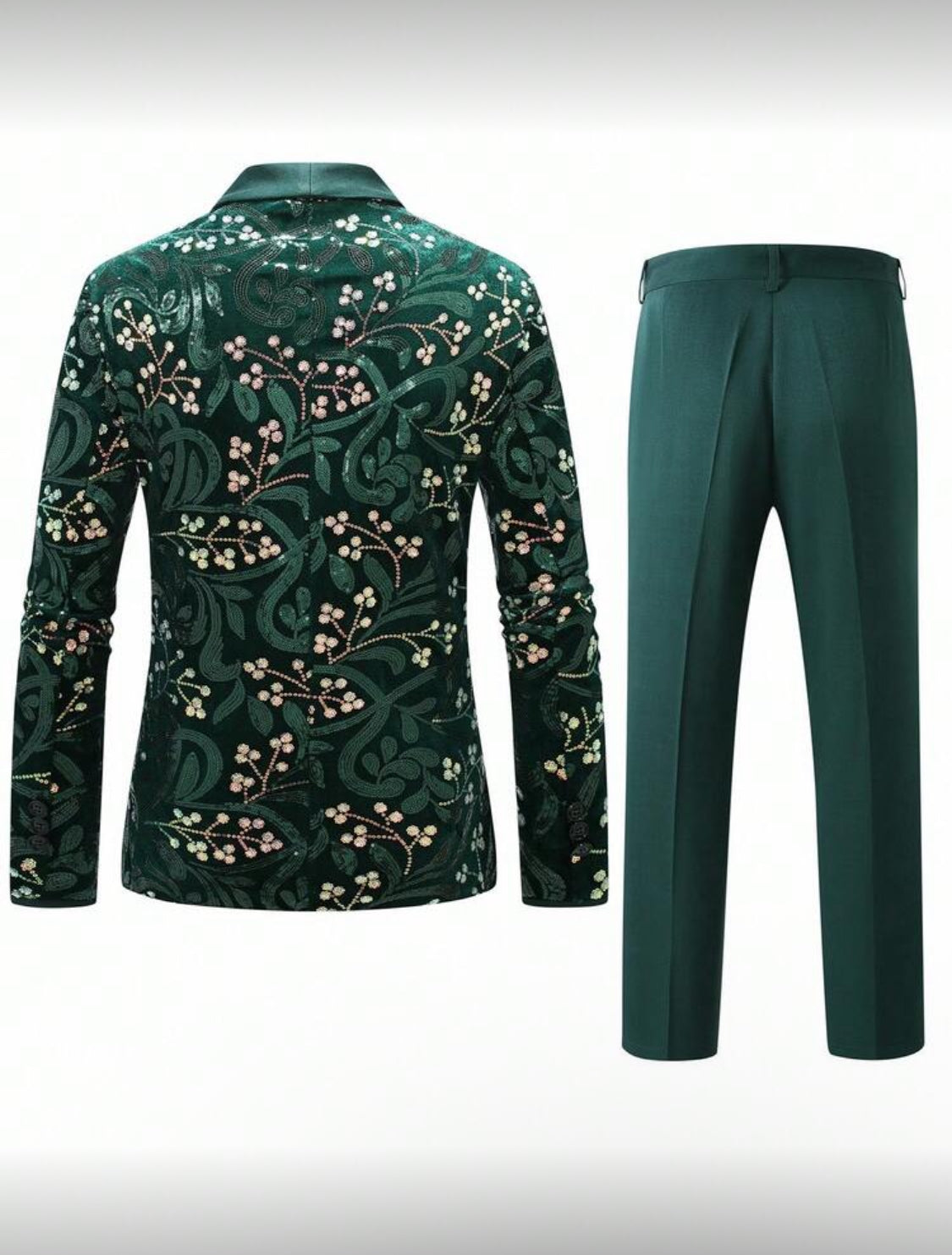 Emerald Bloom Luxury Tuxedo Set