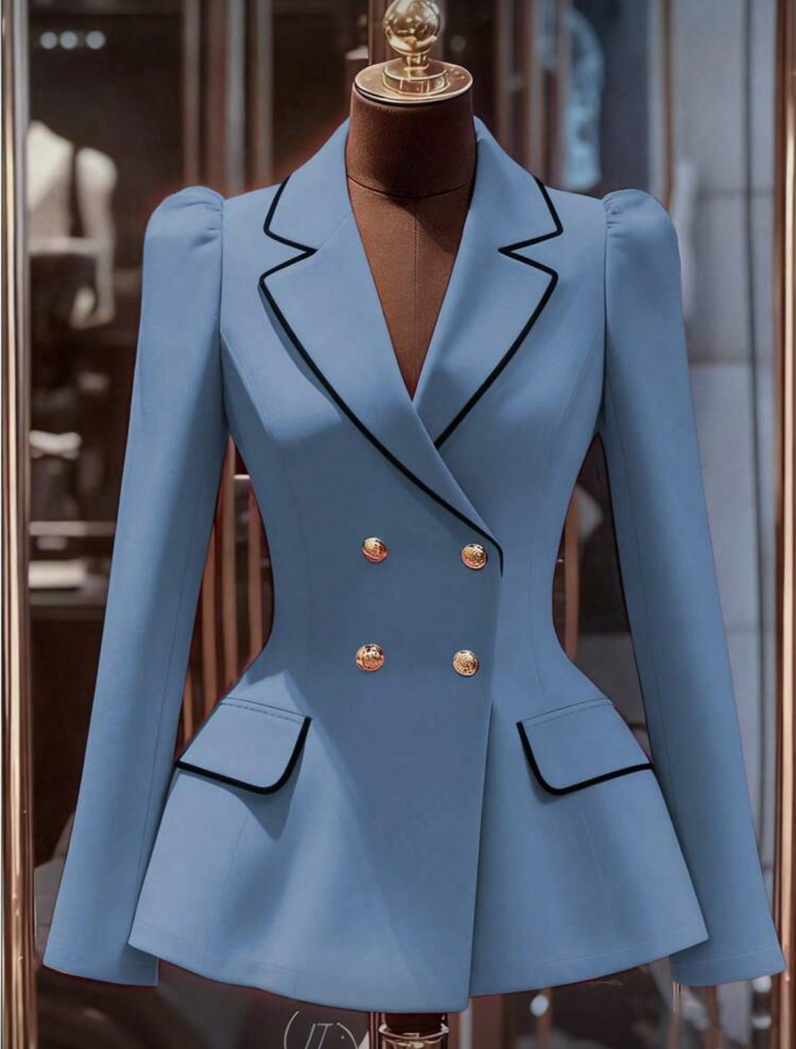 Elegant Double-Breasted Tailored Blazer