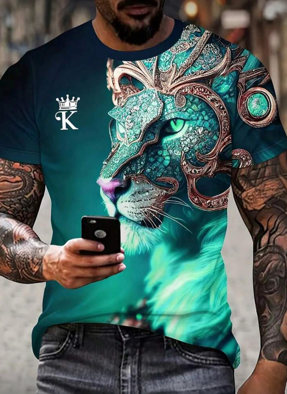 Royal Blue Panther Armor Tee”