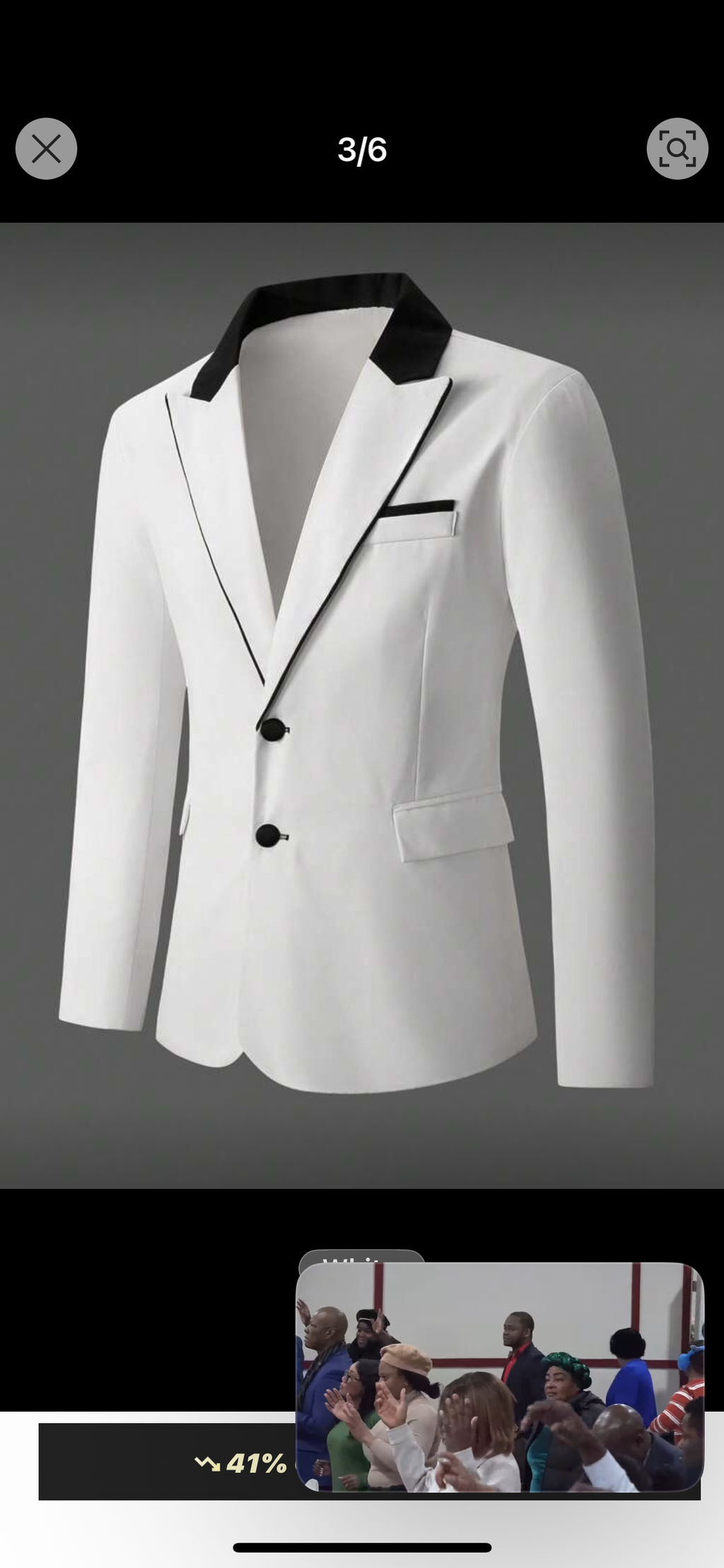 White & Black Classic Tuxedo Suit