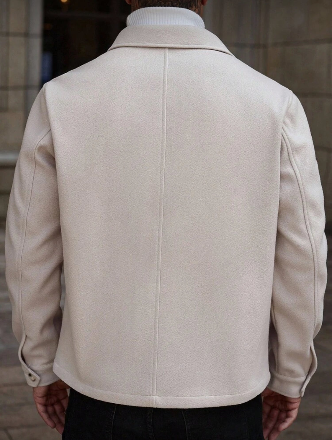 Men’s Minimalist Zip-Up Wool Jacket