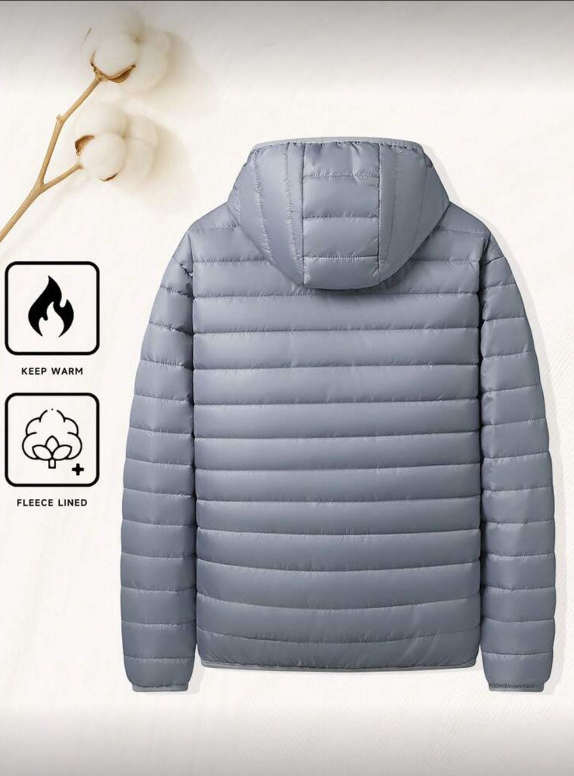 Men’s Ultra-Light Fleece-Lined Puffer Jacket