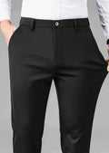 Stretch Slim Fit Dress Pants (Black)
