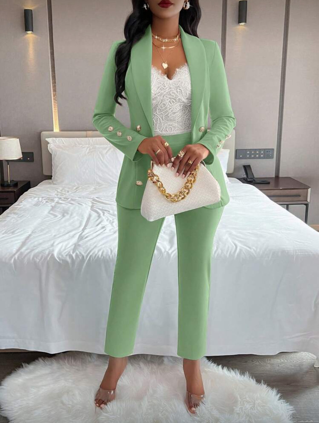 Elegant Women’s Tailored Blazer & Pants Set