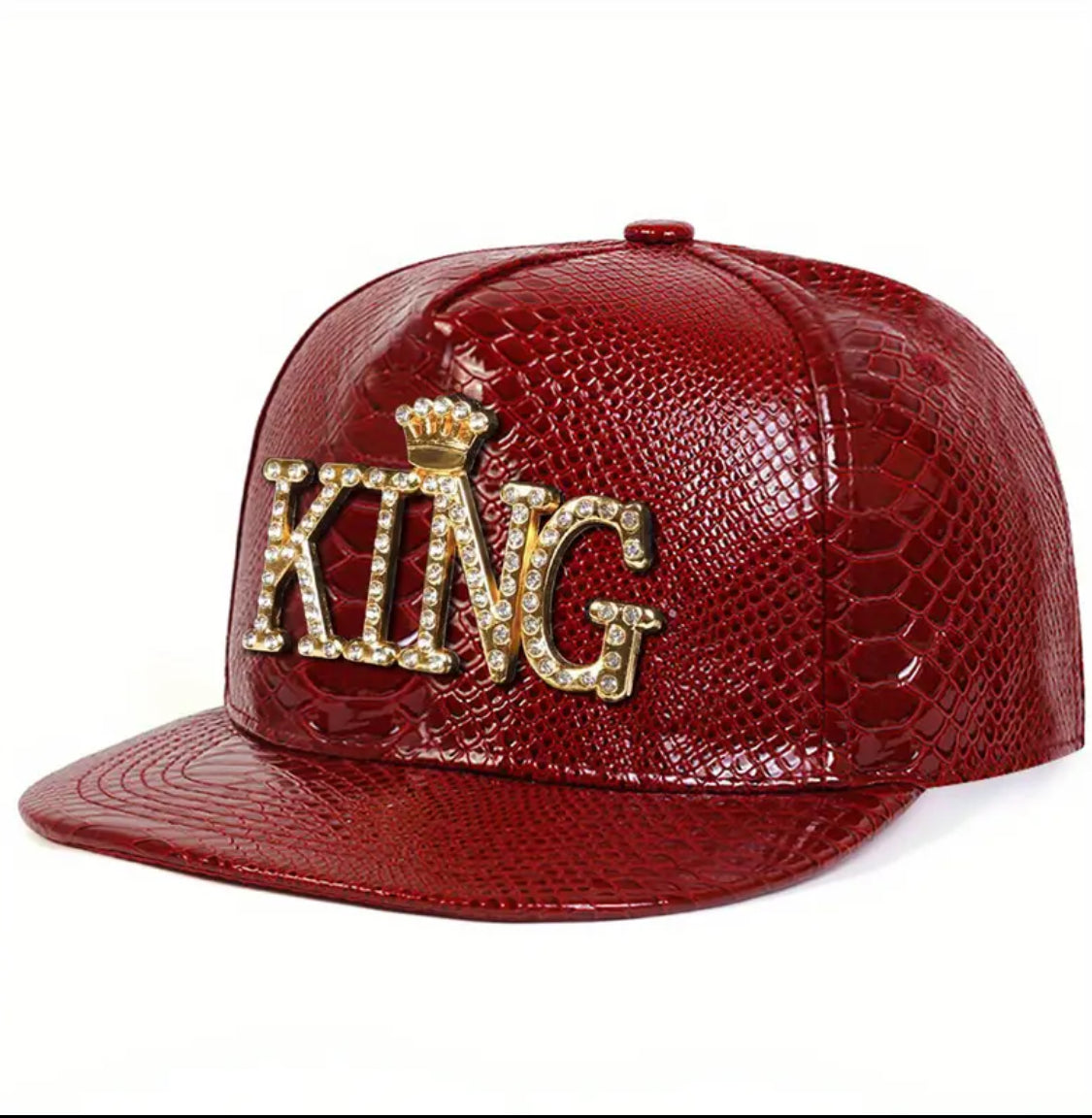 Royal “KING” Luxury Rhinestone Snapback Cap