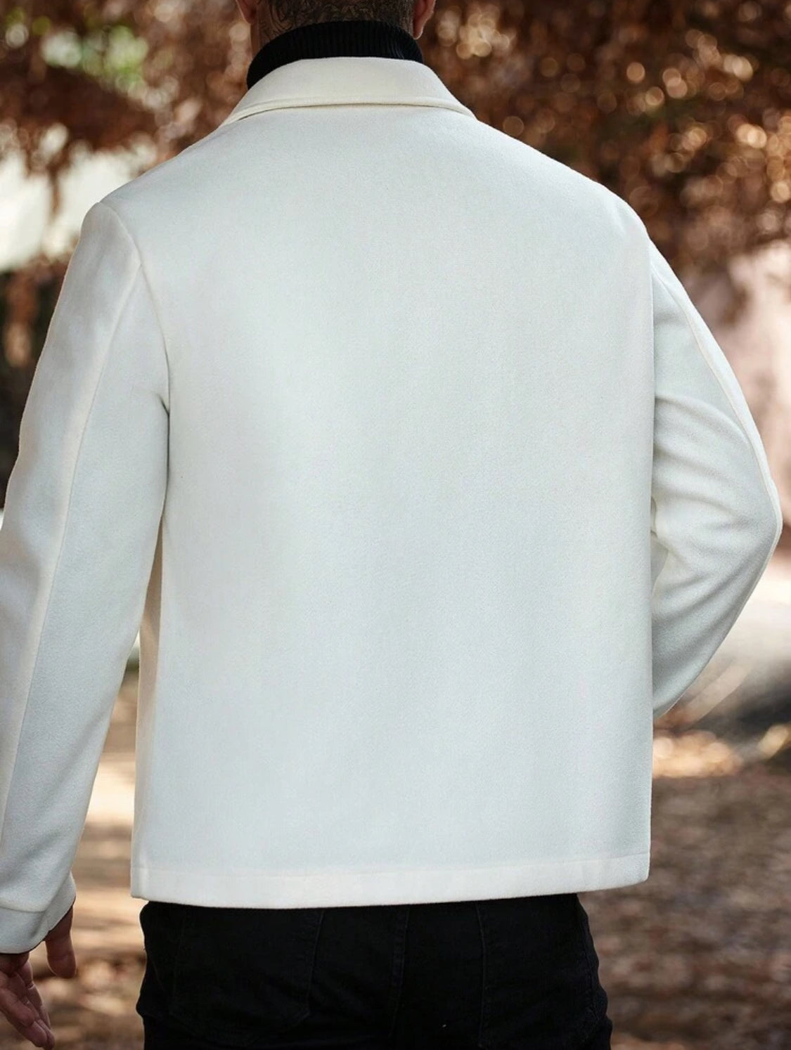 Men’s Contrast Pocket Wool-Blend Jacket