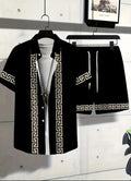 Men’s Luxury Greek Key 2-Piece Summer Set