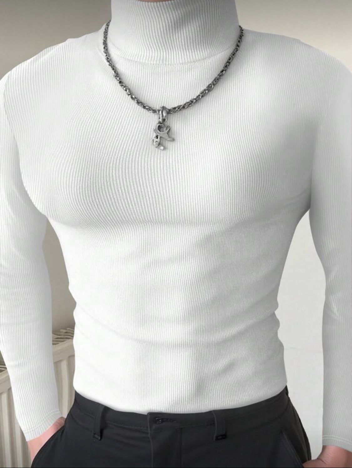 Men’s Slim Fit Ribbed Turtleneck Sweater