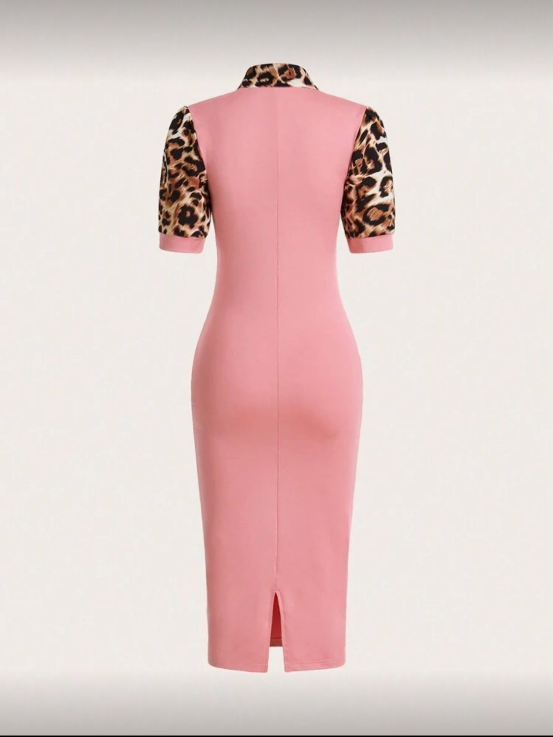 Elegant Bow-Neck Bodycon Midi Dress