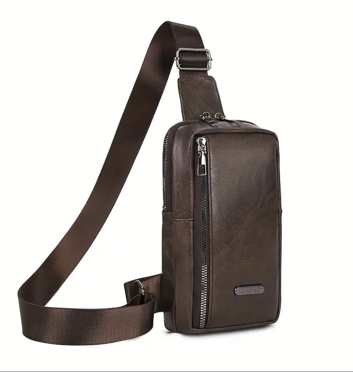 Luxury Patterned Crossbody Sling Bag – Multi-Pocket, Adjustable Strap