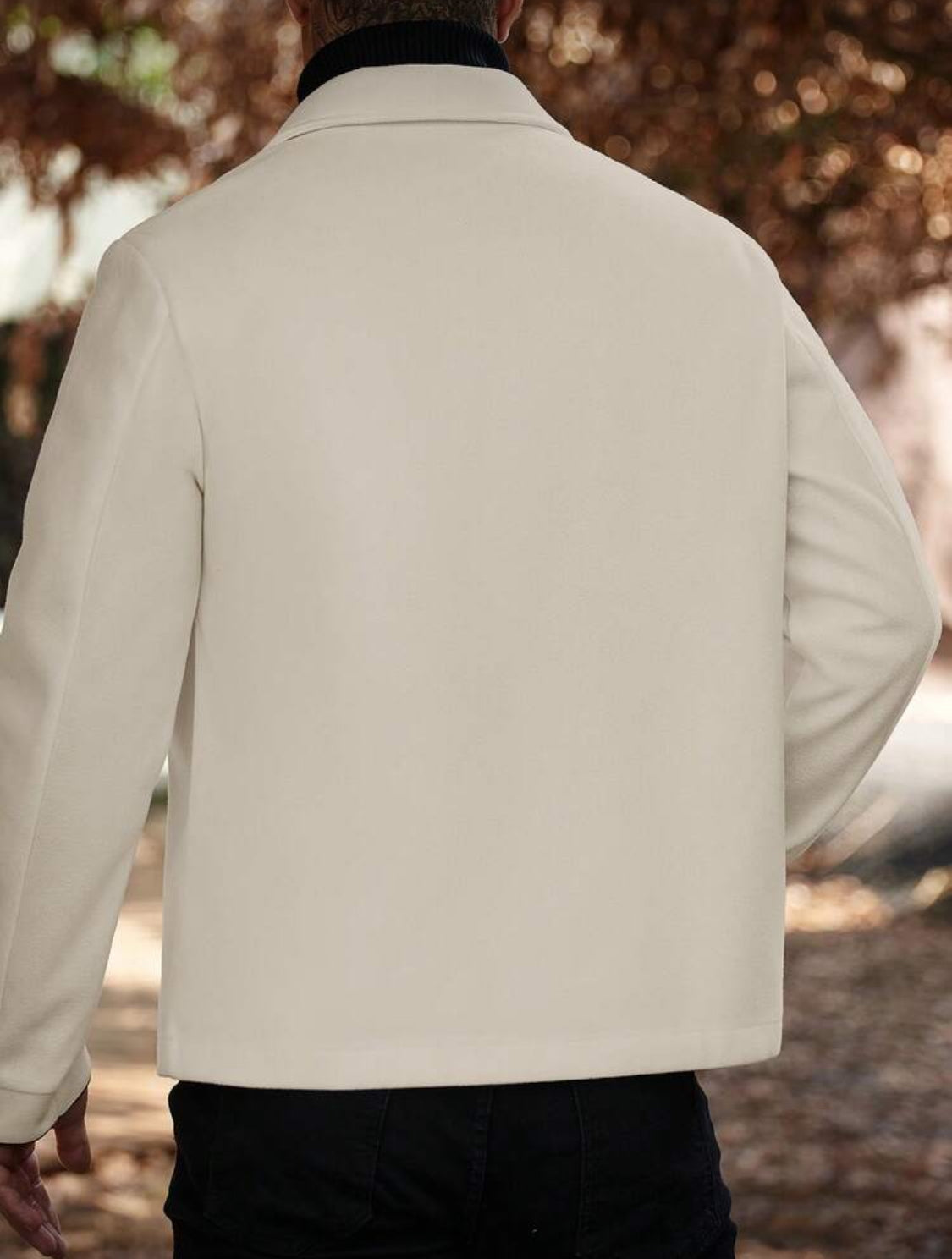 Men’s Contrast Pocket Wool-Blend Jacket