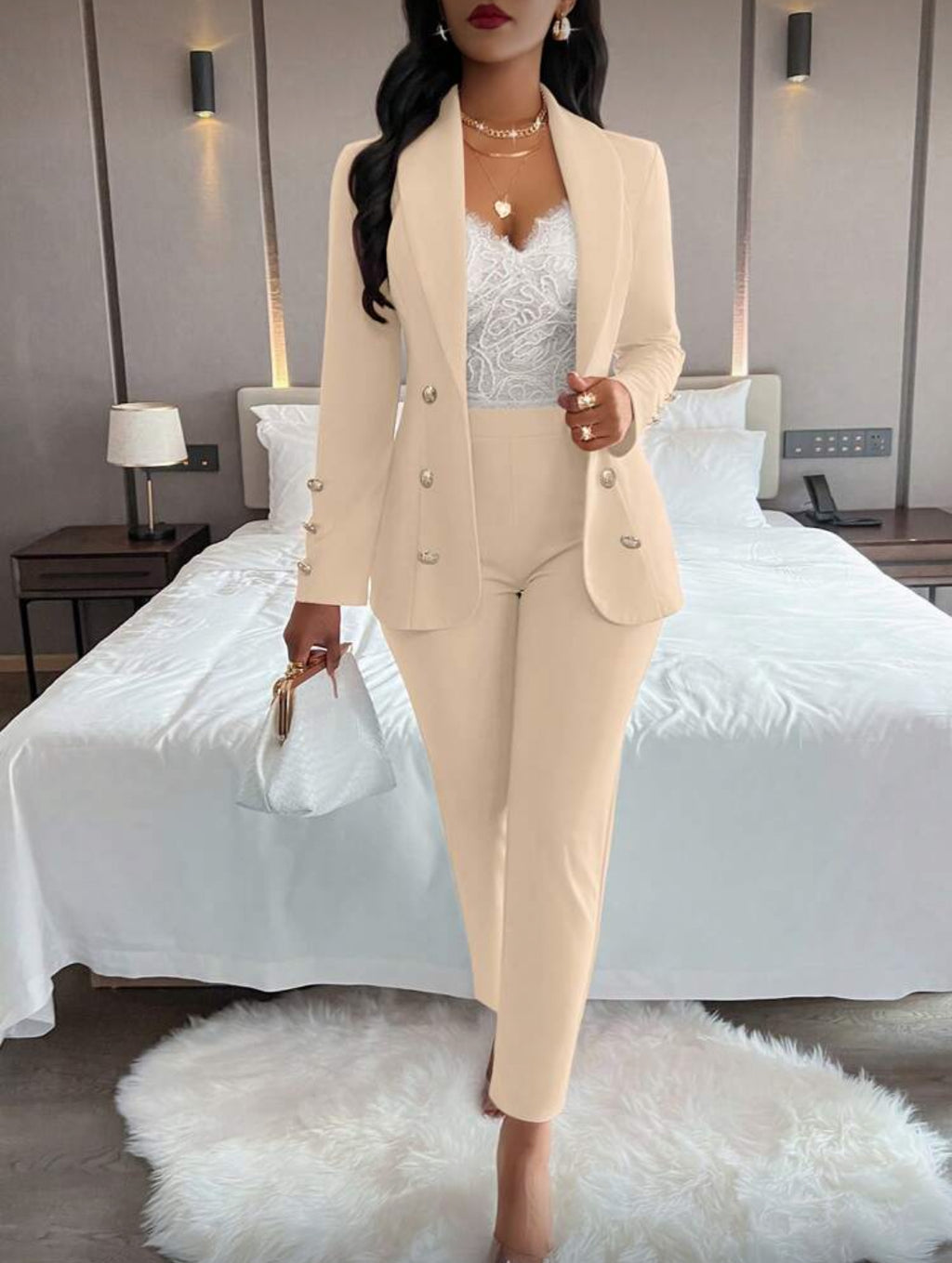Elegant Women’s Tailored Blazer & Pants Set