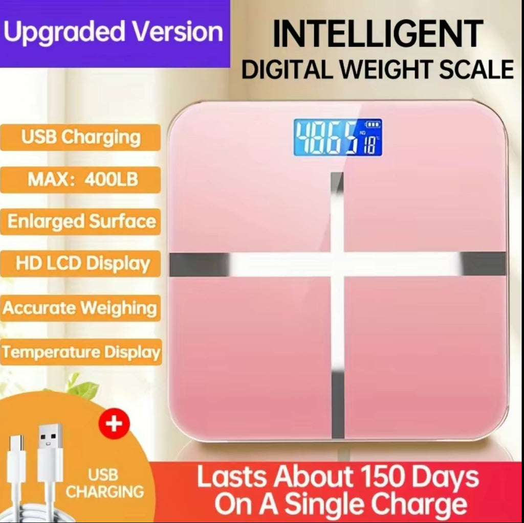 High-Definition Digital Bathroom Scale – Large LED Display, 396 lb Capacity