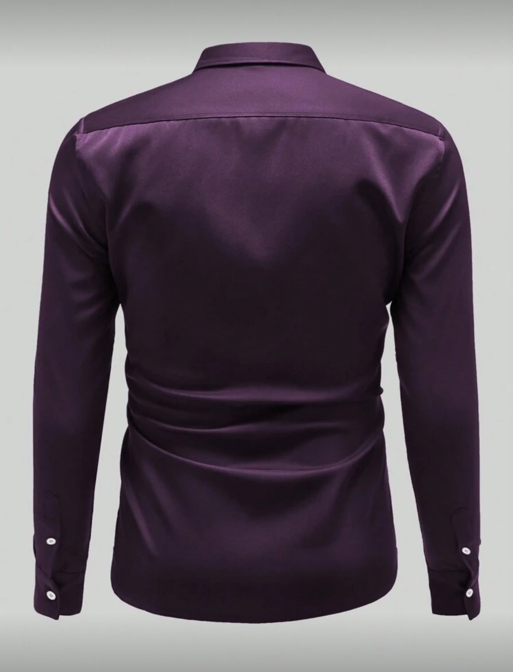 Men’s Slim Fit Satin Dress Shirt – Modern Elegant Style