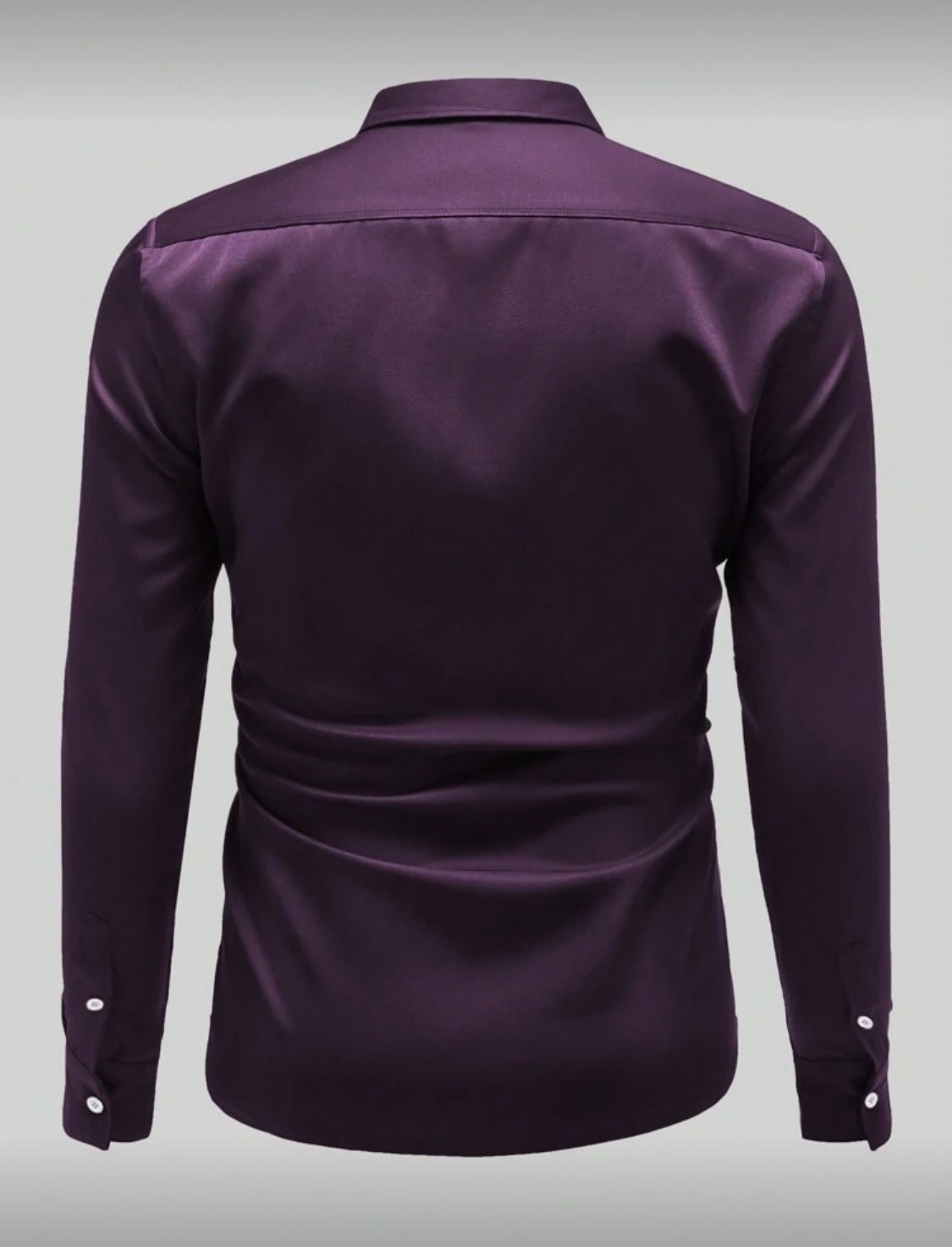 Men’s Slim Fit Satin Dress Shirt – Modern Elegant Style