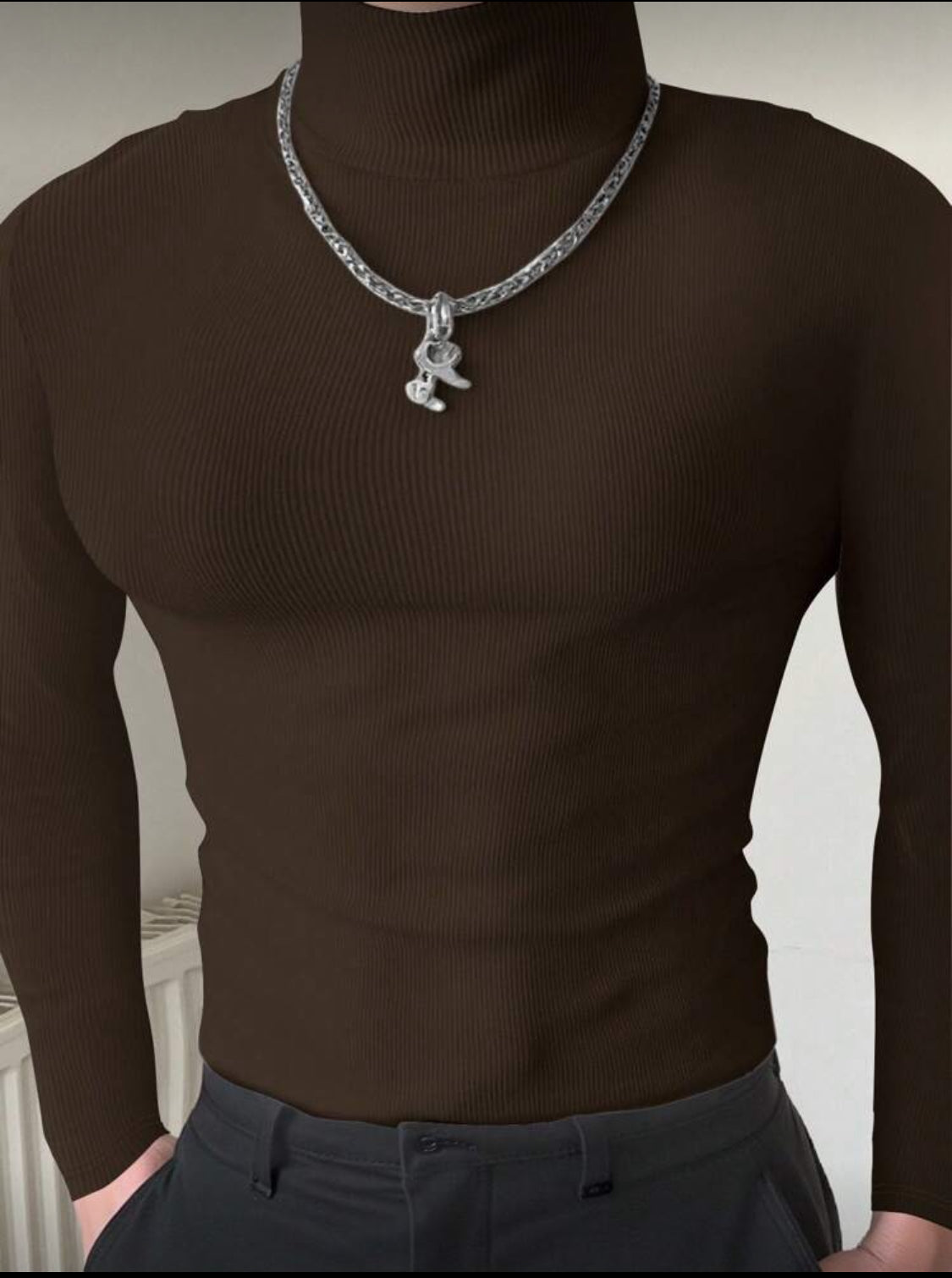 Men’s Slim Fit Ribbed Turtleneck Sweater