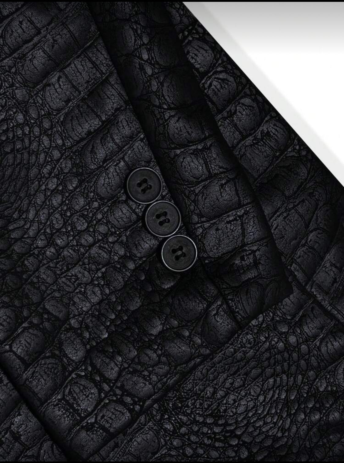 Luxury Black Textured Suit – Modern Slim Fit