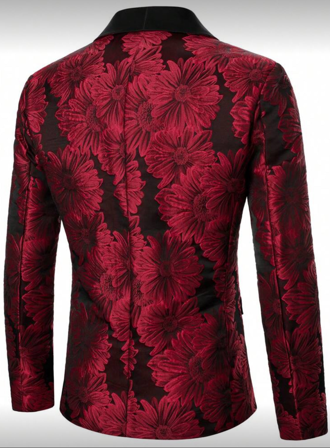 ELi’S Collection – Men’s Luxury Blue Floral Tuxedo Blazer