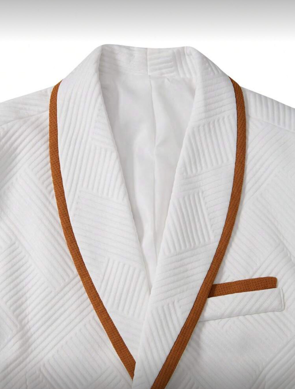 Textured White Luxury Suit with Gold Accents