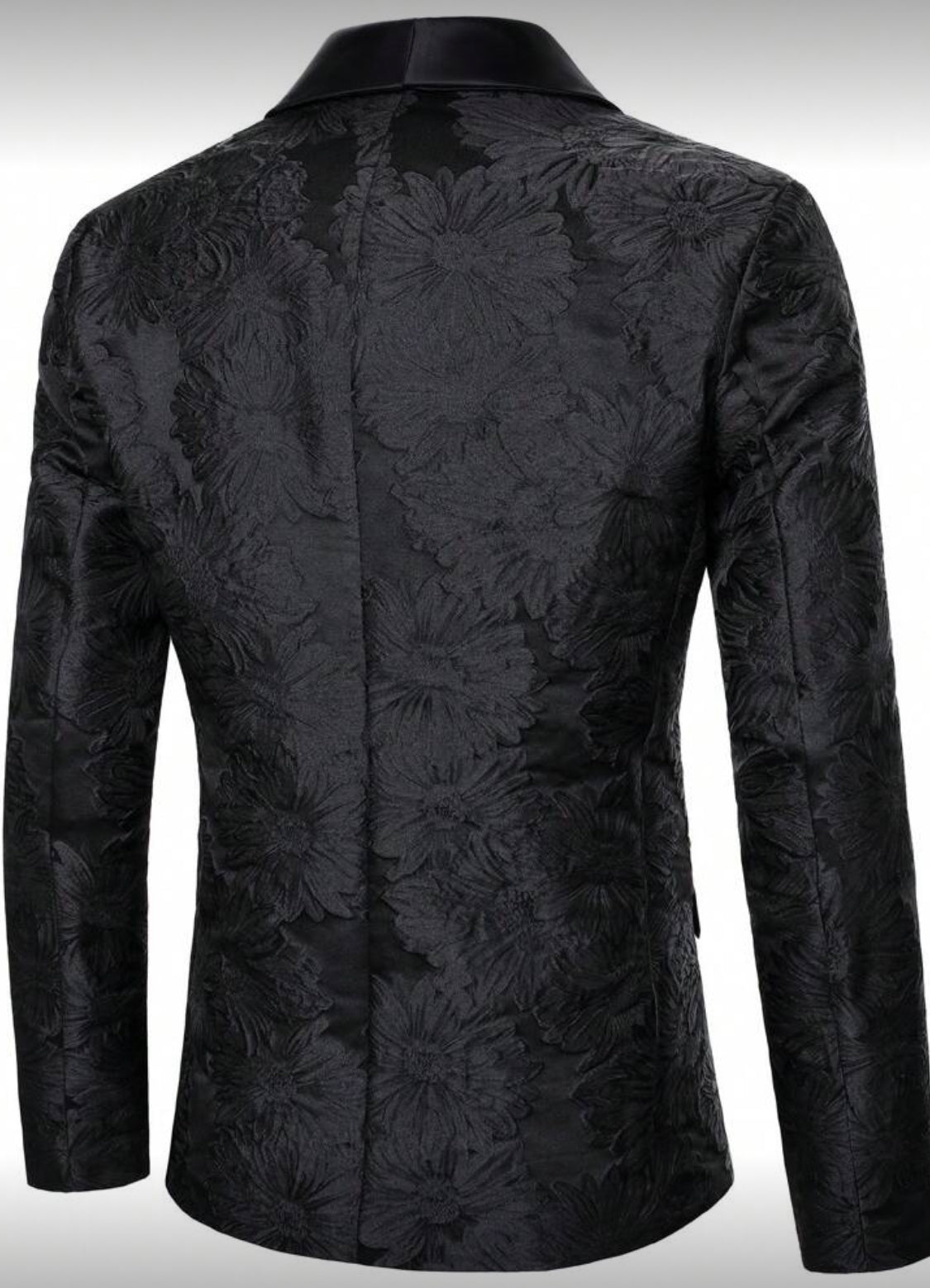 ELi’S Collection – Men’s Luxury Blue Floral Tuxedo Blazer