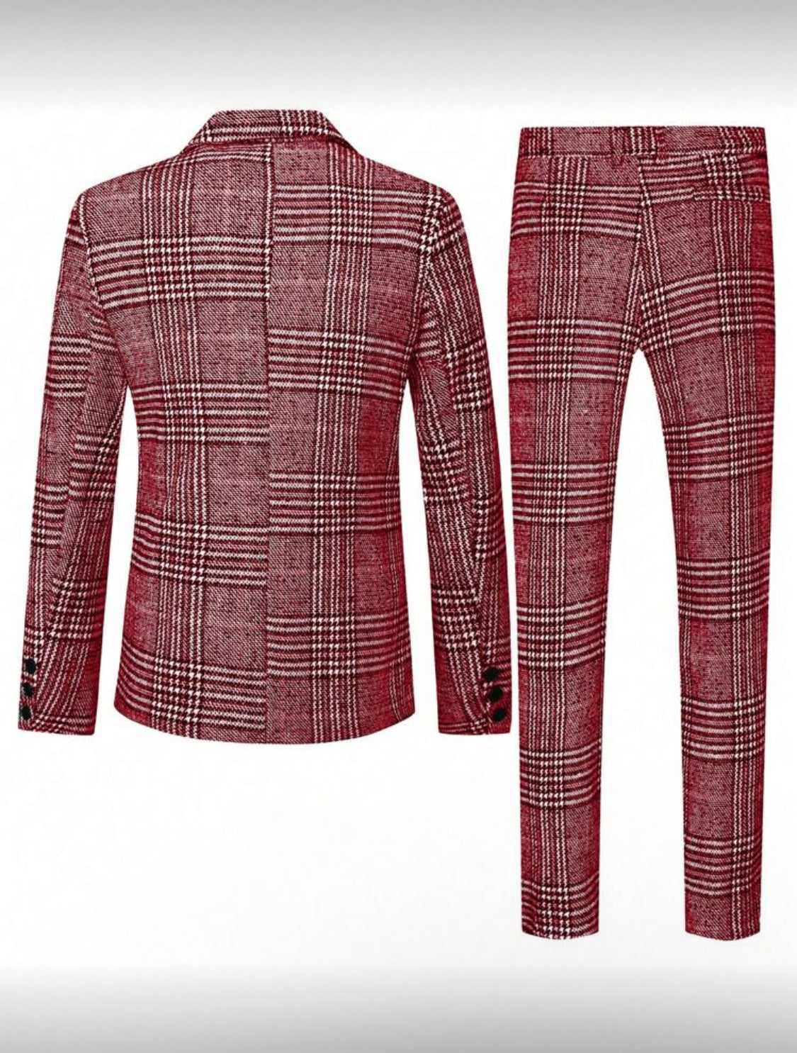 Luxury Plaid Double-Breasted Suit
