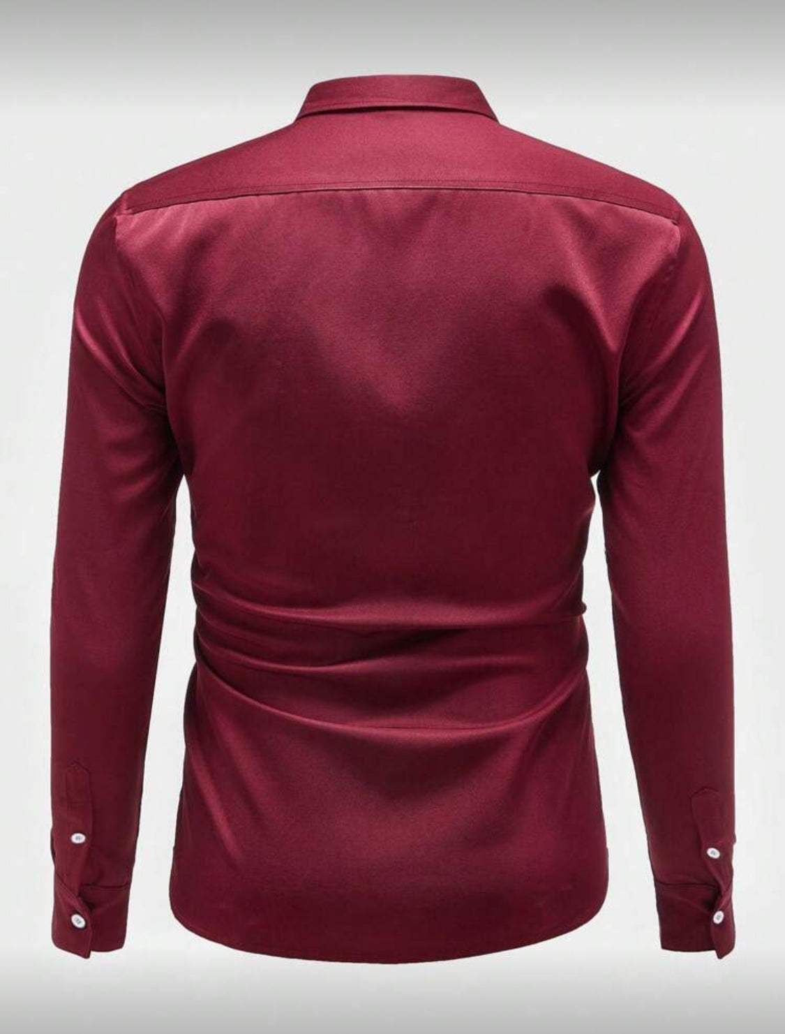 Men’s Slim Fit Satin Dress Shirt – Modern Elegant Style