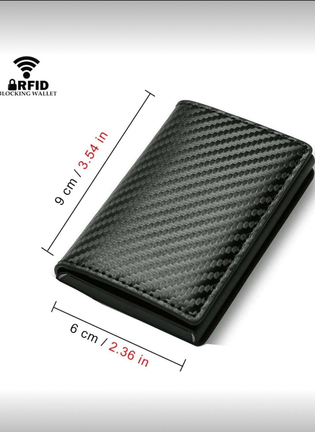 Carbon Fiber RFID-Blocking Slim Wallet