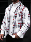 Men’s Cozy Checkered Fleece Cardigan