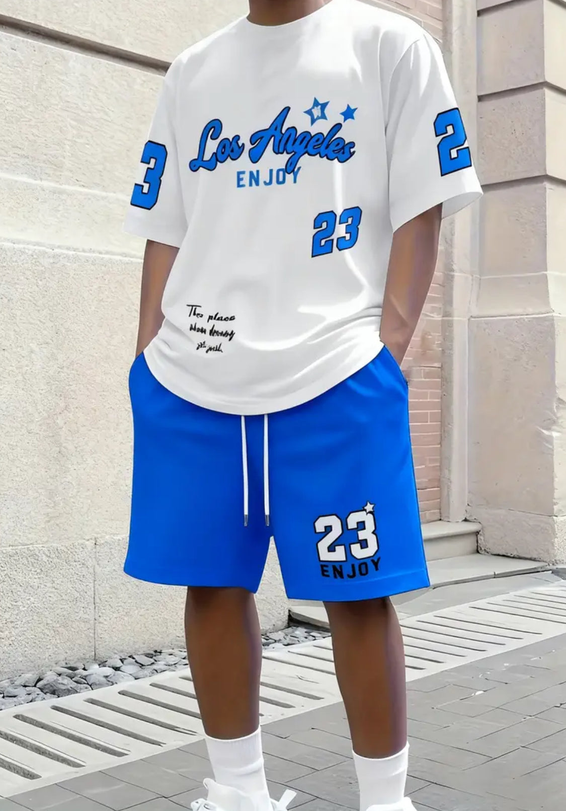 Los Angeles “23 Enjoy” Summer Two-Piece Set