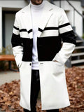 Men’s Modern Contrast Long Coat