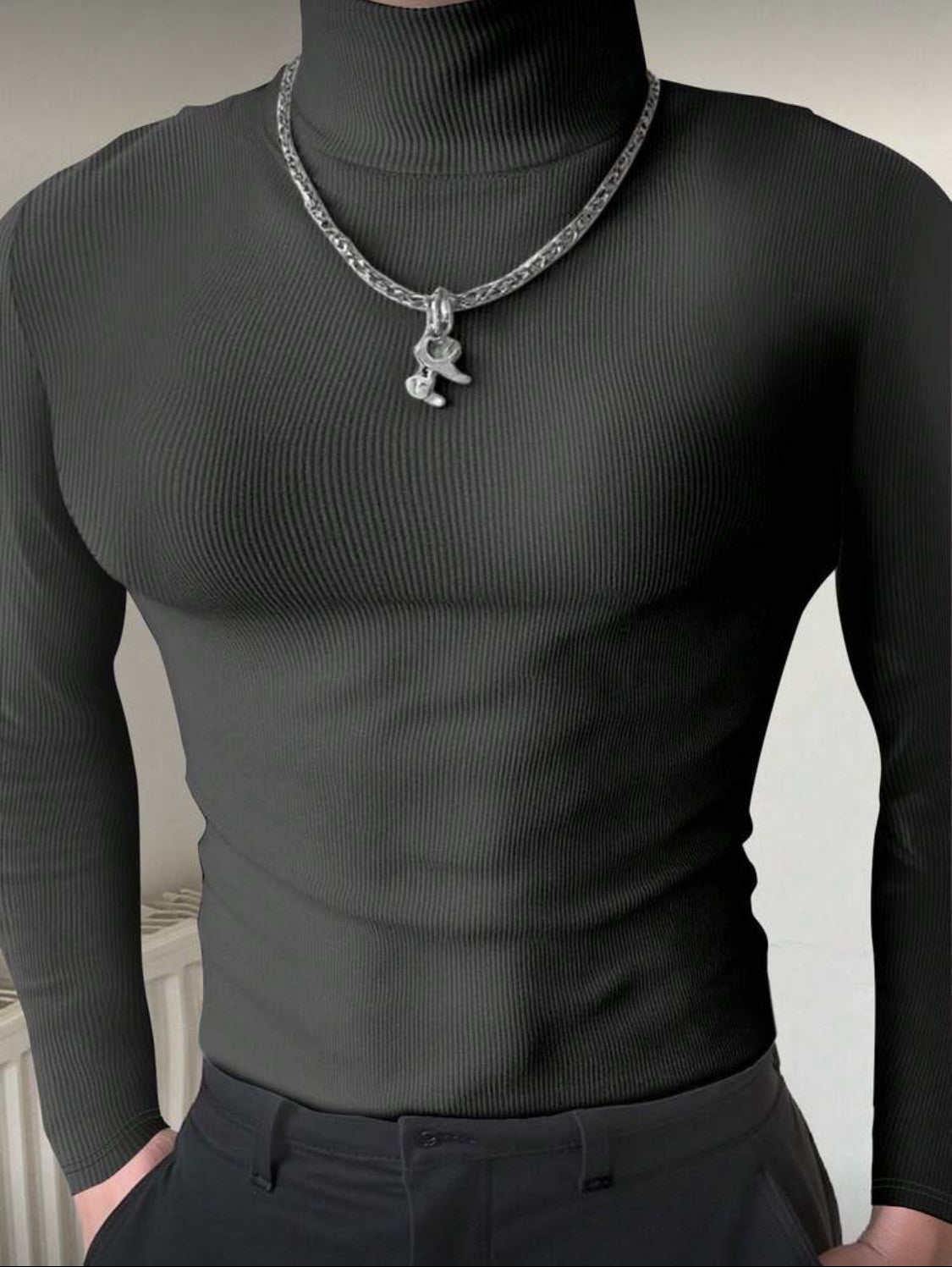 Men’s Slim Fit Ribbed Turtleneck Sweater