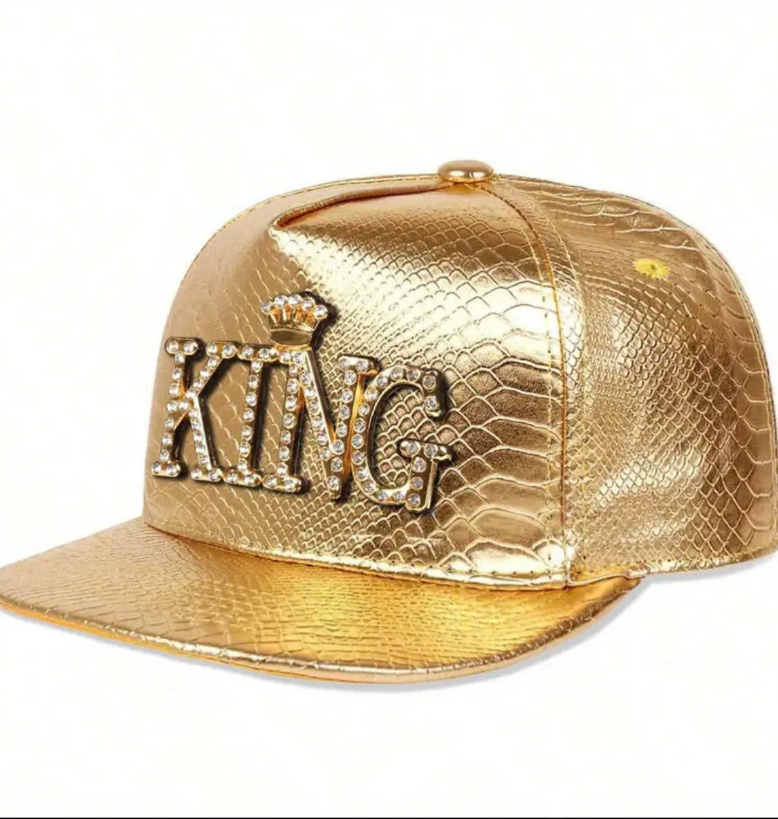 Royal “KING” Luxury Rhinestone Snapback Cap