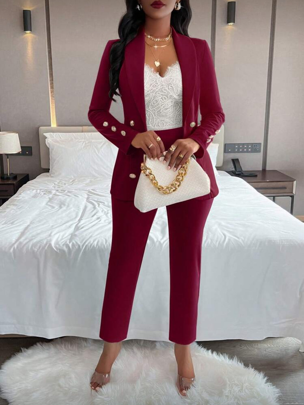 Elegant Women’s Tailored Blazer & Pants Set