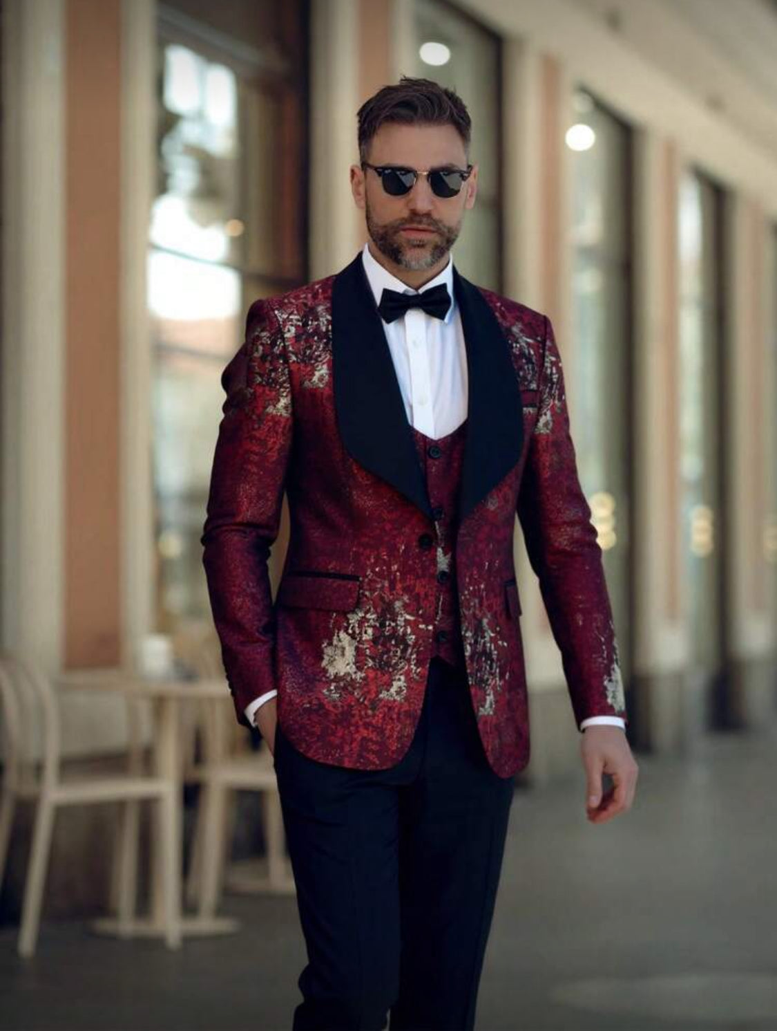 Emerald Royale Floral Tuxedo Set