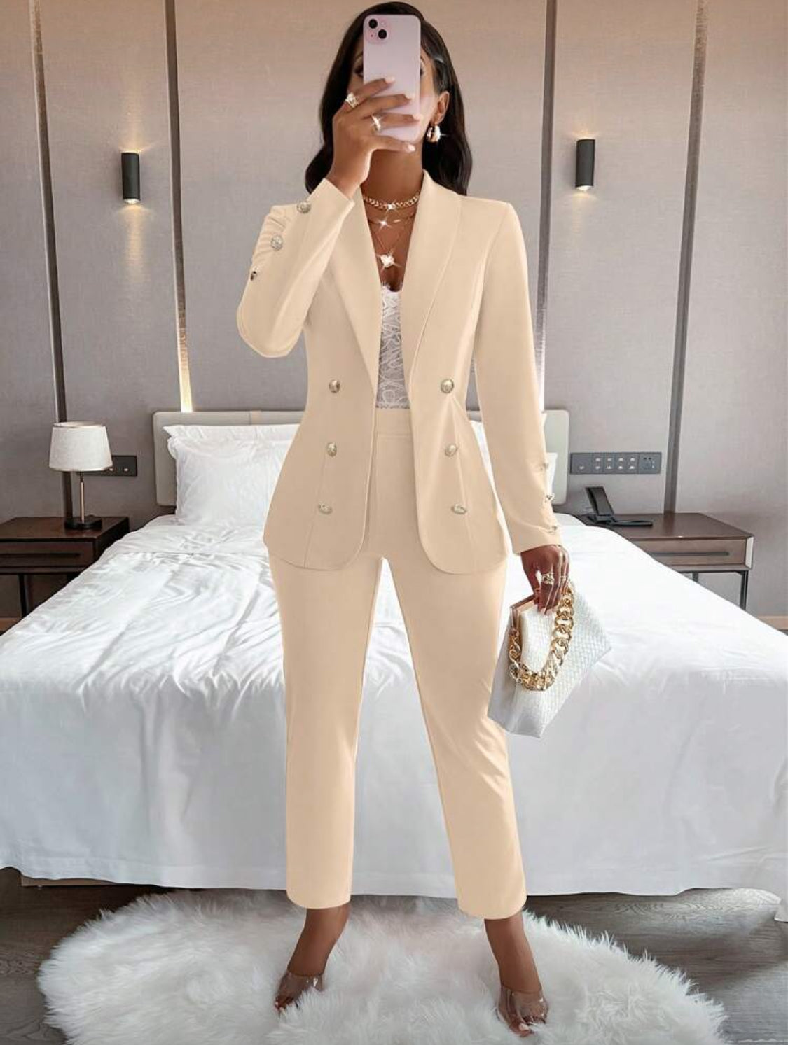 Elegant Women’s Tailored Blazer & Pants Set