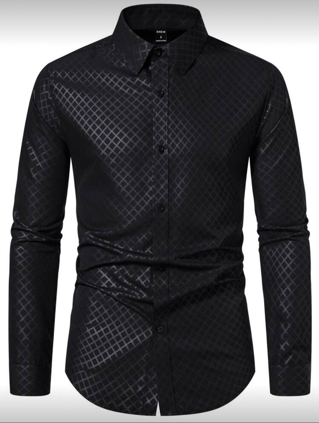 Modern Textured Slim-Fit Button-Up Shirt