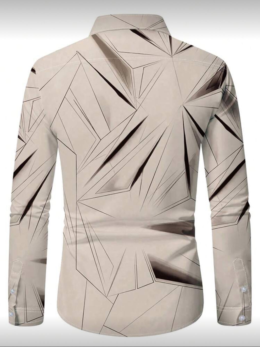 Men’s Slim Fit Geometric Pattern Dress Shirt